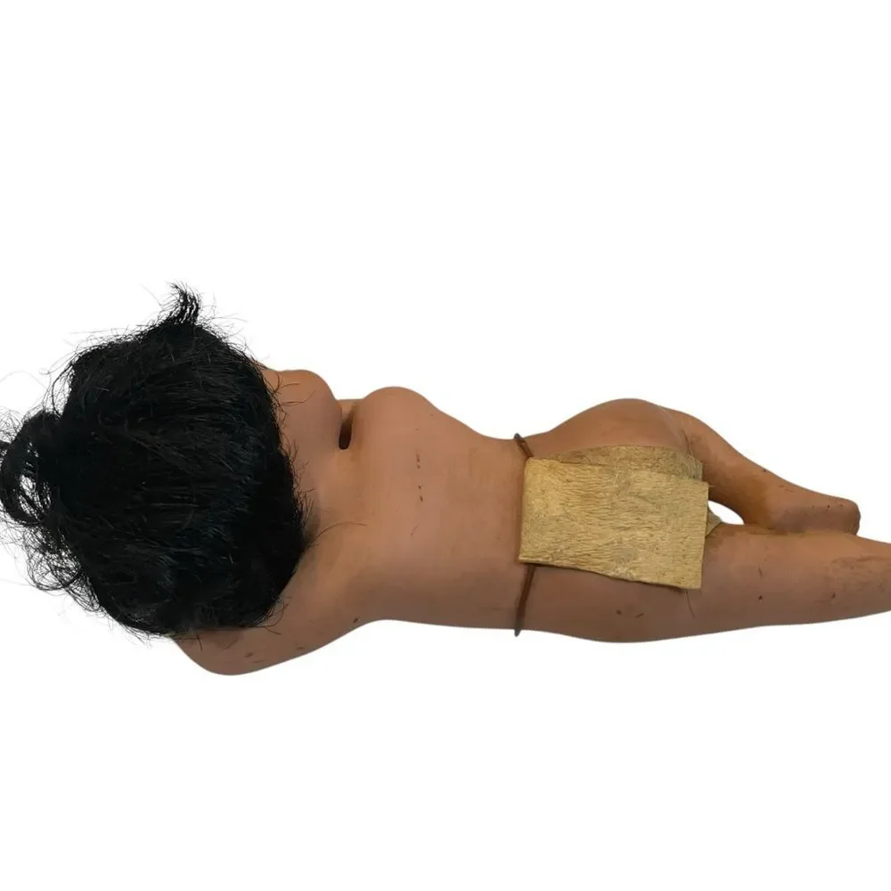 Sleeping American Native Doll with Black Hair‎
